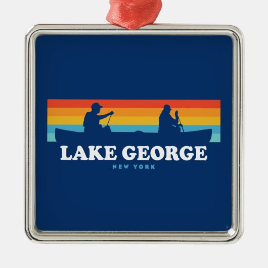 George Lake, New York Canoe Ornament Aus Metall (Vorne)