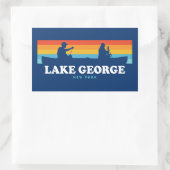 George Lake, New York Canoe Rechteckiger Aufkleber (Tasche)