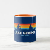 George Lake, New York Canoe Zweifarbige Tasse (Mittel)
