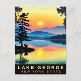 George Lake, New York Staat, Travel Postkarte