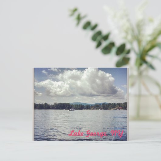 George Lake, NY Postkarte (Stehend Vorderseite)