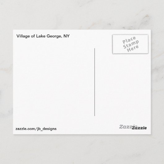 George Lake Postkarte (Rückseite)