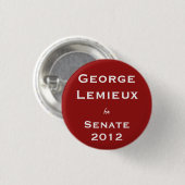George Lemieux für Senat Button (Vorne & Hinten)