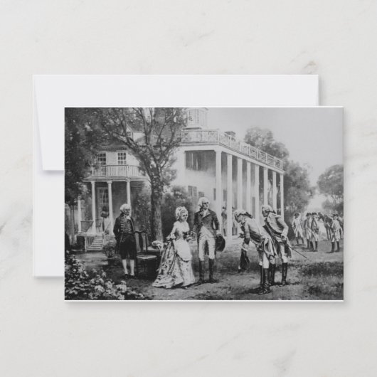 George & Martha, Mount Vernon Einladung/Note Card Einladung (Vorderseite)