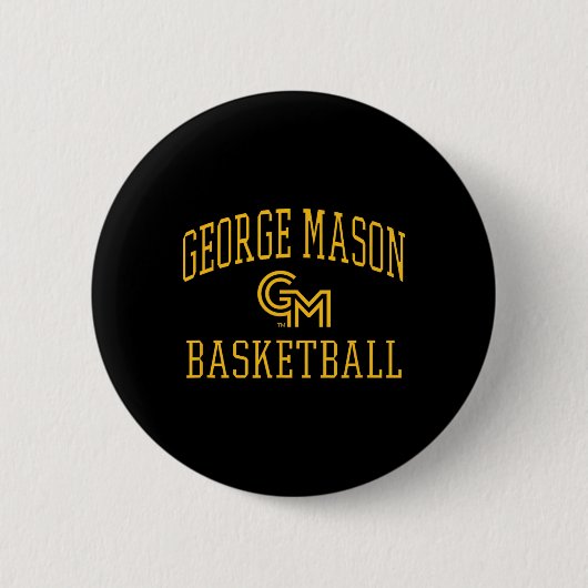 George Mason Patriots Sketll Bildschirm Grün Button (Vorderseite)