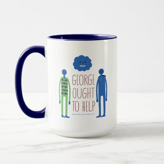 George muss der Tasse helfen (Links)
