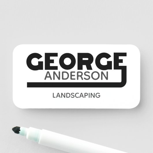 George Name Tag Namensschild (Beispiel)