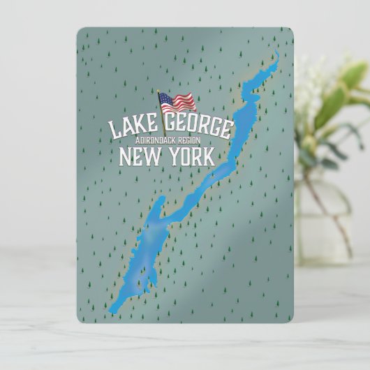 George New York Map (Stehend Vorderseite)