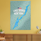 George New York Map Leinwanddruck (Insitu (Wohnzimmer))