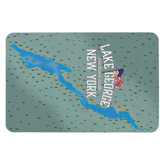 George New York Map Magnet (Horizontal)