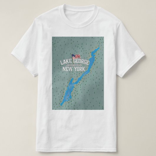 George New York Map T-Shirt (Design vorne)