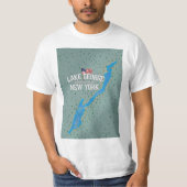 George New York Map T-Shirt (Vorderseite)
