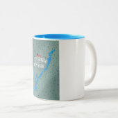 George New York Map Zweifarbige Tasse (VorderseiteRechts)