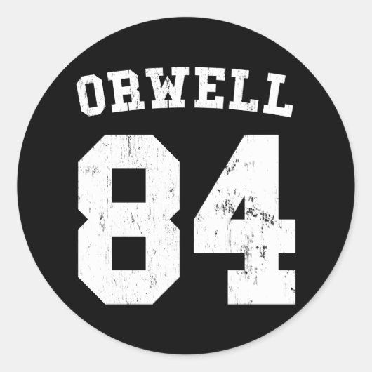 George Orwell 1984 Jersey Sticker (Vorderseite)