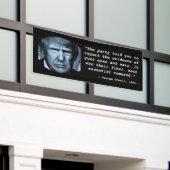 George Orwell 1984 zitieren Anti Trump Big Brother Banner (Äußeres Gebäude)