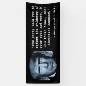 George Orwell 1984 zitieren Anti Trump Big Brother Banner (Vertikal)