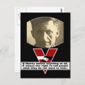 George Orwell - Freiheit Postkarte (Vorne/Hinten)