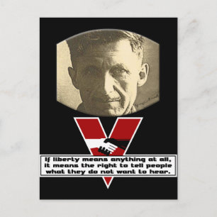 George Orwell - Freiheit Postkarte