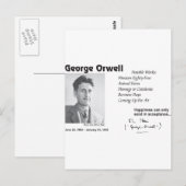 George Orwell Postkarte (Vorne/Hinten)