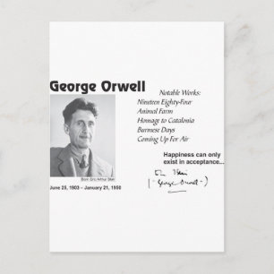 George Orwell Postkarte