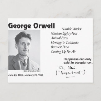 George Orwell Postkarte