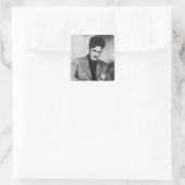 George Orwell Quadratischer Aufkleber (Tasche)