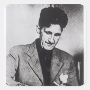 George Orwell Quadratischer Aufkleber