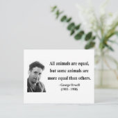 George Orwell Quote 3b Postkarte (Stehend Vorderseite)