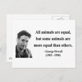 George Orwell Quote 3b Postkarte (Vorne/Hinten)
