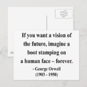 George Orwell Quote 9a Postkarte (Vorne/Hinten)