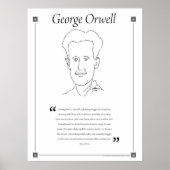 George Orwell schreibt Zitatposter Poster (Vorne)