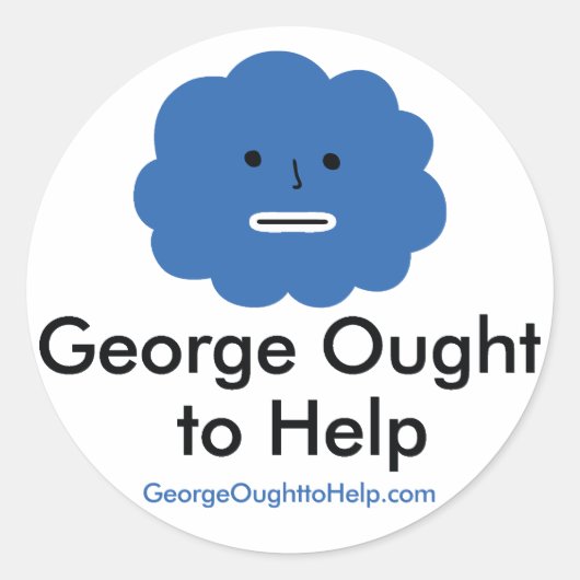 George Oud hilft dem Sticker-Set Runder Aufkleber (Vorderseite)