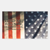 George Patton Inspiration Zitat "Mein Weg" Rechteckiger Aufkleber (Vorderseite)