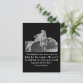 George Patton und Zitat Postkarte (Stehend Vorderseite)