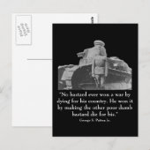 George Patton und Zitat Postkarte (Vorne/Hinten)