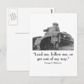George Patton und Zitat Postkarte (Vorne/Hinten)