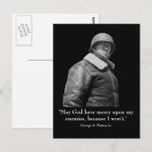 George Patton und Zitat Postkarte (Vorne/Hinten)