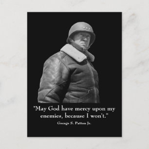 George Patton und Zitat Postkarte