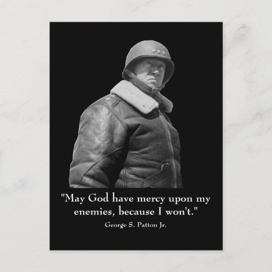 George Patton und Zitat Postkarte (Vorderseite)