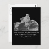 George Patton und Zitat Postkarte (Vorne/Hinten)