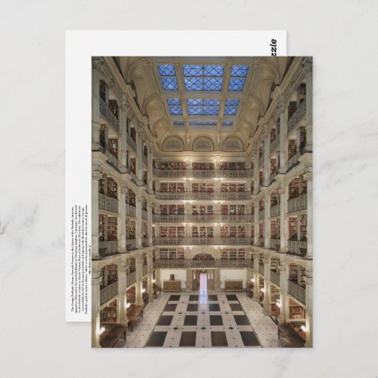 George Peabody Library Postcard Postkarte (Vorne/Hinten)