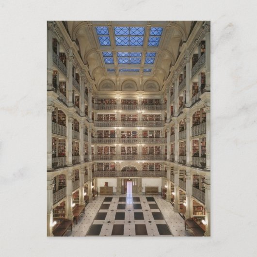 George Peabody Library Postcard Postkarte (Vorderseite)