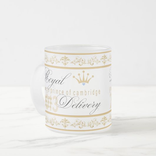 George-Prinz der königlichen Baby-Tasse Cambridges Mattglastasse (Vorderseite Links)