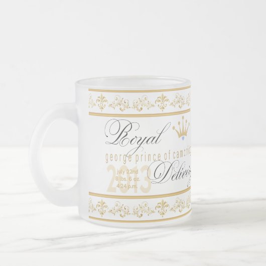 George-Prinz der königlichen Baby-Tasse Cambridges Mattglastasse (Links)