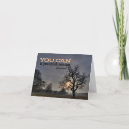 George Reeves inspirierendes Zitat "You can" Dankeskarte