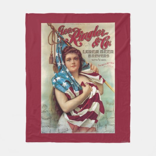 George Ringler & CO. Bierposter Fleecedecke (Vorderseite)
