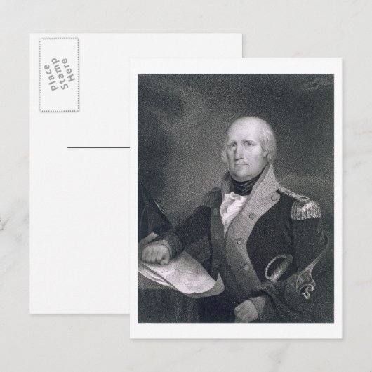 George Rogers Clark (1752-1818), graviert durch Th Postkarte (Vorne/Hinten)