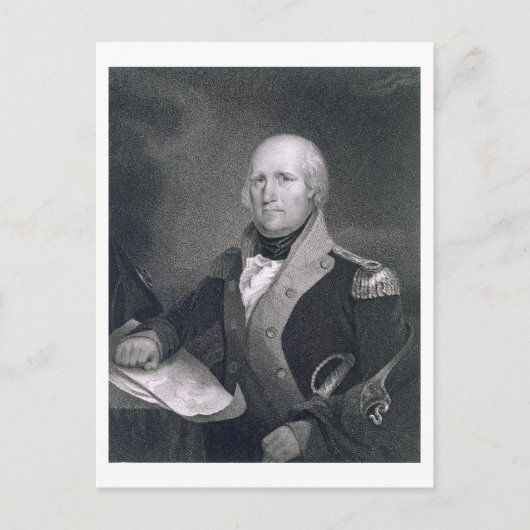 George Rogers Clark (1752-1818), graviert durch Th Postkarte (Vorderseite)