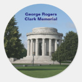 George Rogers Clark Memorial Vincennes Indiana Runder Aufkleber (Vorderseite)