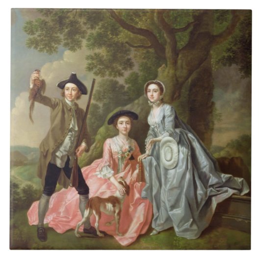 George Rogers mit seiner Ehefrau, Margaret und Fliese (Vorderseite)